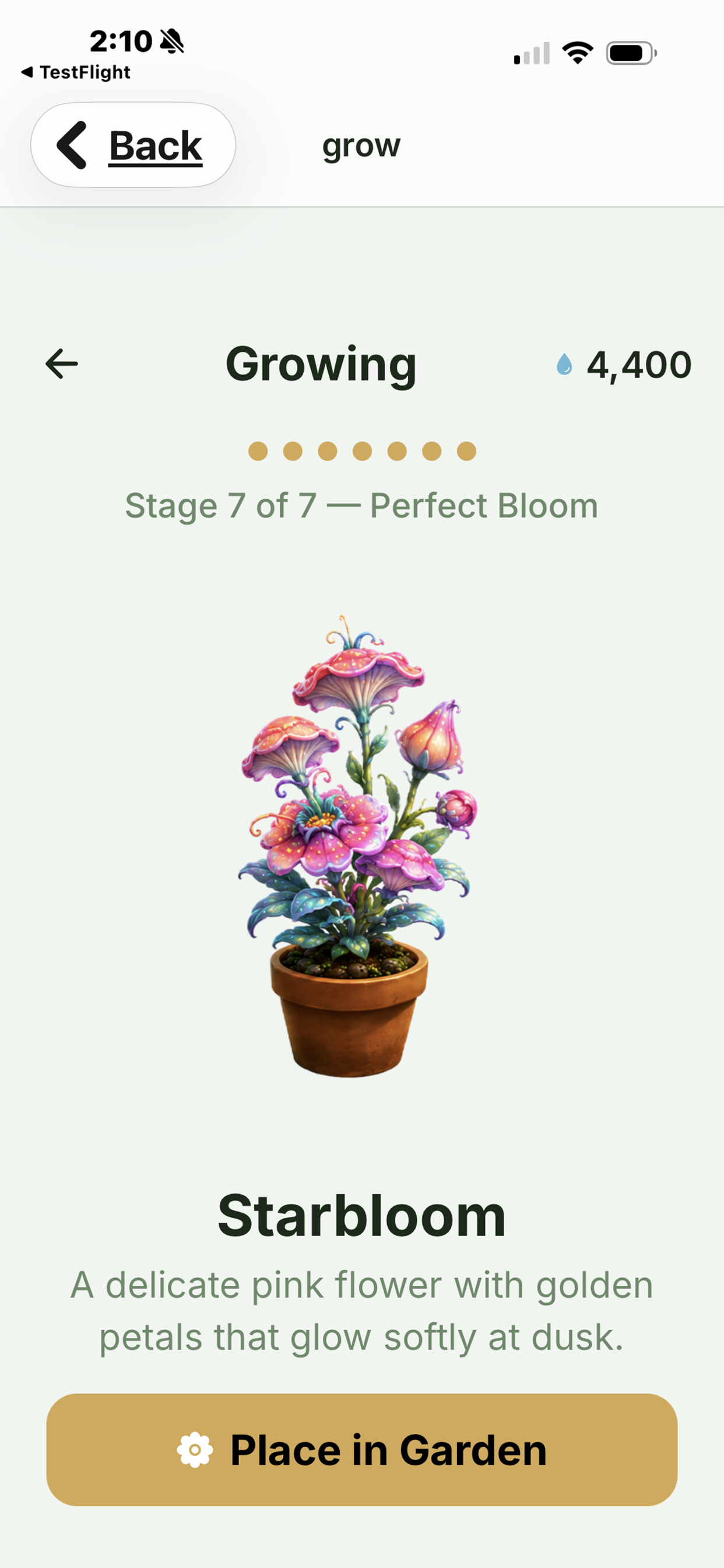 Stride flower growing screen