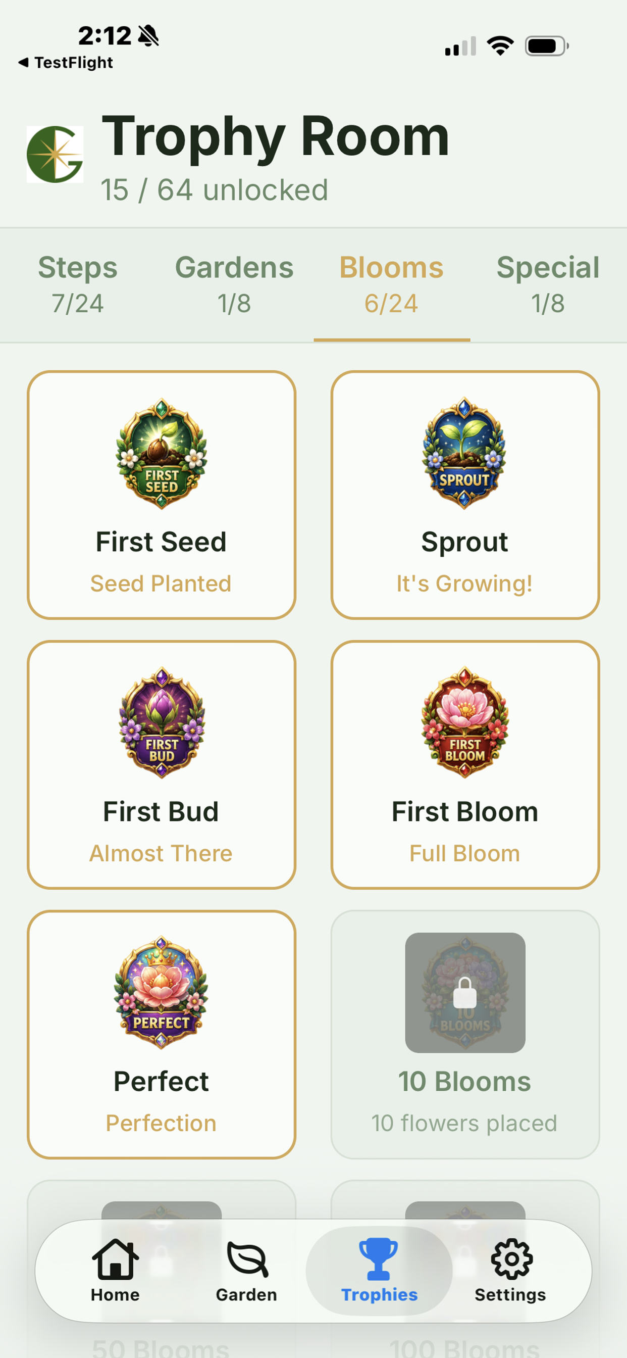 Stride trophy room screen